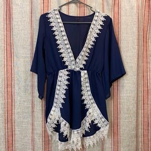 Navy blue romper